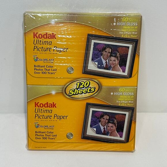 Kodak Other - KODAK 120 Sheets High Gloss 4x6" Photo Paper - SEALED